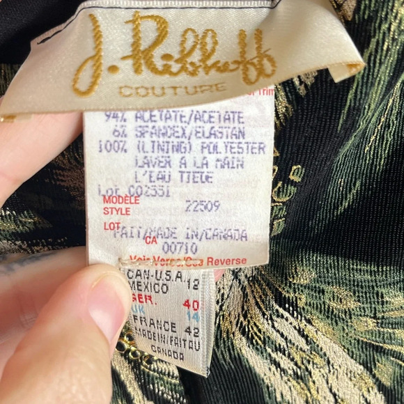 VTG J RIBKOFF COUTURE EVENING DRESS AND BOLERO size 12 women’s multicolored - Picture 5 of 10
